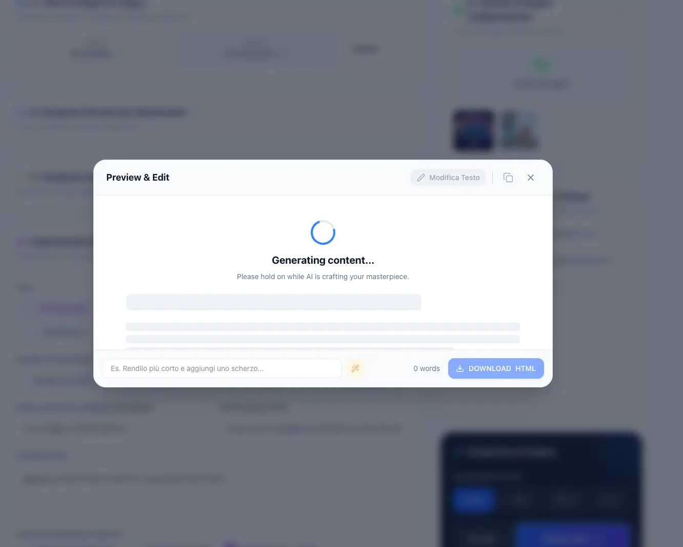 AI Content Generator Refinement
